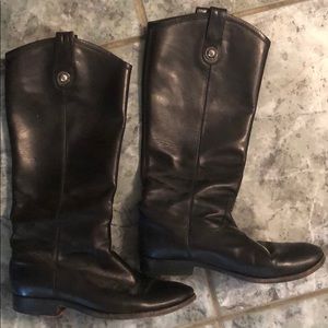 Black Leather Frye Company Boots